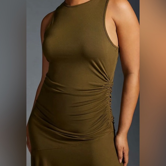 Anthropologie Daily Practice Sleeveless Side-Ruched Dress - Picture 6 of 16